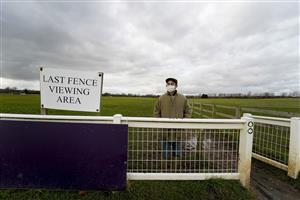 WARWICK, ENGLAND - FEBRUARY 03: Covid-19 times at Warwick Racecourse on February 03, 2021 in Warwick, England. Due to the Coronavirus pandemic, owners along with the paying public will not be allowed to attend the meeting. (Photo by Alan Crowhurst/Getty Images)