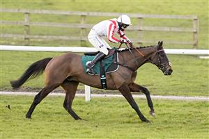 WARWICK, ENGLAND - FEBRUARY 03: Bridget Andrews riding Latenightpass clear the last to win The Willoughby De Broke Open Hunters' Chase at Warwick Racecourse on February 03, 2021 in Warwick, England. Due to the Coronavirus pandemic, owners along with the paying public will not be allowed to attend the meeting. (Photo by Alan Crowhurst/Getty Images)
