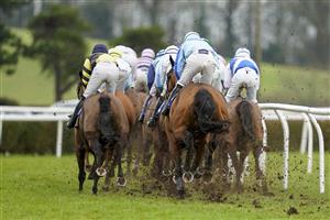 WINCANTON, ENGLAND - FEBRUARY 04: Heavy going at Wincanton Racecourse on February 04, 2021 in Wincanton, England. Due to the Coronavirus pandemic, owners along with the paying public will not be allowed to attend the meeting. (Photo by Alan Crowhurst/Getty Images)