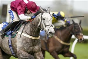 WINCANTON, ENGLAND - FEBRUARY 04: Tom Scudamore riding Numitor clear the last to win The Watch Racing TV In Stunning HD Novices' Handicap Chase at Wincanton Racecourse on February 04, 2021 in Wincanton, England. Due to the Coronavirus pandemic, owners along with the paying public will not be allowed to attend the meeting. (Photo by Alan Crowhurst/Getty Images)