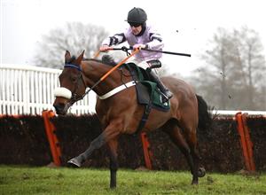 CATTERICK, ENGLAND - FEBRUARY 05: Barrichello ridden by jockey Brian Hughes during the Racing TV Profits Returned To Racing Maiden Hurdle race at Catterick Racecourse on February 5, 2021 in Catterick, England. (Photo by Tim Goode - Pool / Getty Images)