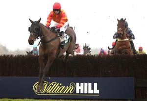 CATTERICK, ENGLAND - FEBRUARY 05: Frankie Ballou ridden by jockey Sam Cotherd during the racingtv.com Handicap Chase at Catterick Racecourse on February 5, 2021 in Catterick, England. (Photo by Tim Goode - Pool / Getty Images)
