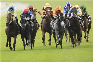 SYDNEY, AUSTRALIA - FEBRUARY 06: Robbie Dolan on Sky Lab (L)
wins race 9 the Agency Real Estate Mile during Sydney Racing at Royal Randwick Racecourse on February 06, 2021 in Sydney, Australia. (Photo by Mark Evans/Getty Images)