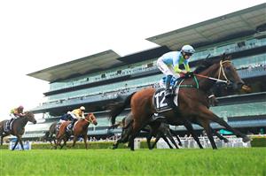 SYDNEY, AUSTRALIA - FEBRUARY 06: Robbie Dolan on Sky Lab
wins race 9 the Agency Real Estate Mile during Sydney Racing at Royal Randwick Racecourse on February 06, 2021 in Sydney, Australia. (Photo by Mark Evans/Getty Images)