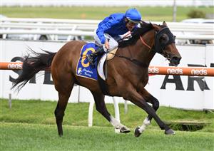 MELBOURNE, AUSTRALIA - FEBRUARY 06: Damien Oliver riding Best of Days wins race 6, the Clanbrooke Ts Carlyon Cup, during C.F. Orr Stakes Day at Caulfield Racecourse on February 06, 2021 in Melbourne, Australia. (Photo by Vince Caligiuri/Getty Images)