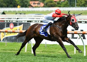 MELBOURNE, AUSTRALIA - FEBRUARY 06: Jordan Childs riding Poland wins Race 4, the Hyland Race Colours Autumn Stakes, during C.F. Orr Stakes Day at Caulfield Racecourse on February 06, 2021 in Melbourne, Australia. (Photo by Vince Caligiuri/Getty Images)
