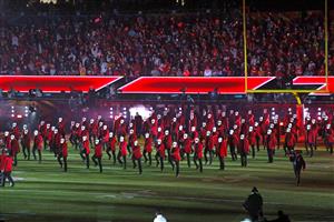 TAMPA, FLORIDA - FEBRUARY 07: A view of the stadium as The Weeknd performs during the Pepsi Super Bowl LV Halftime Show at Raymond James Stadium on February 07, 2021 in Tampa, Florida. (Photo by Kevin C. Cox/Getty Images)
