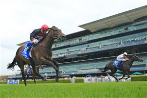 SYDNEY, AUSTRALIA - FEBRUARY 06: Tim Clark on Tilianam (red cap) wins race 1 the Darley Lonhro Plate during Sydney Racing at Royal Randwick Racecourse on February 06, 2021 in Sydney, Australia. (Photo by Mark Evans/Getty Images)