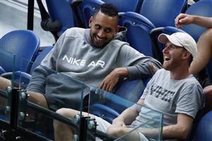 MELBOURNE, AUSTRALIA - FEBRUARY 11: Nick Kyrgios of Australia watches the Men