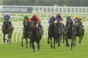 SYDNEY, AUSTRALIA - FEBRUARY 13: Nash Rawiller on Kaapfever (orange) wins race 1 the Agency Real Estate Handicap during Sydney Racing at Royal Randwick Racecourse on February 13, 2021 in Sydney, Australia. (Photo by Mark Evans/Getty Images)