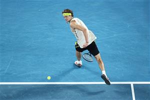 MELBOURNE, AUSTRALIA - FEBRUARY 16: Alexander Zverev of Germany plays a