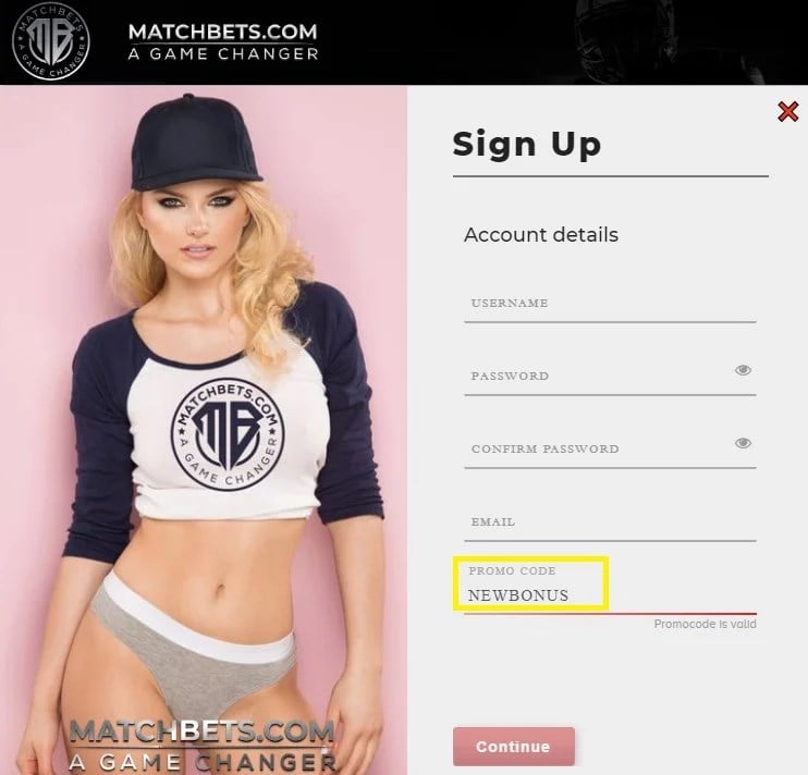 matchbets promo code NEWBONUS