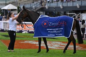 MELBOURNE, AUSTRALIA - FEBRUARY 20: Parure after winning race 5, the Zircodata Autumn Classic, during Blue Diamond Stakes Day at Caulfield Racecourse on February 20, 2021 in Melbourne, Australia. (Photo by Vince Caligiuri/Getty Images)