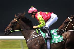 SYDNEY, AUSTRALIA - FEBRUARY 20: Rachel King on Blue Missile wins race 2 the TAB Highway Class 3 Handicap during Sydney Racing at Rosehill Gardens on February 20, 2021 in Sydney, Australia. (Photo by Mark Evans/Getty Images)