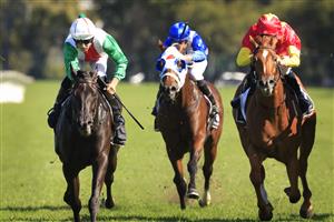 SYDNEY, AUSTRALIA - FEBRUARY 20: Hugh Bowman on Aegon wins race 7 the City Tattersalls Club Hobartville Stakes during Sydney Racing at Rosehill Gardens on February 20, 2021 in Sydney, Australia. (Photo by Mark Evans/Getty Images)
