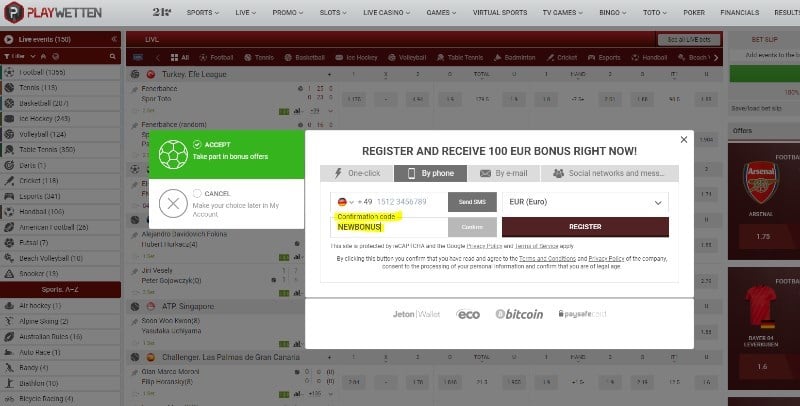 Playwetten Bonus Code NEWBONUS