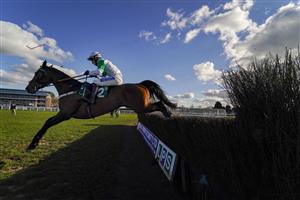 WARWICK, ENGLAND - FEBRUARY 26: Charlie Todd riding on More Fleurie clear the last to win The Watch On Racing TV Novices' Handicap Chase at Warwick Racecourse on February 26, 2021 in Warwick, England. Due to the coronavirus pandemic, owners along with the paying public will not be allowed to attend the meeting. (Photo by Alan Crowhurst/Getty Images)