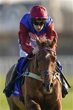 SUNBURY, ENGLAND - FEBRUARY 27: Adrian Heskin riding Tritonic clear the last to win The Close Brothers Adonis Juvenile Hurdle at Kempton Park Racecourse on February 27, 2021 in Sunbury, England. Due to the coronavirus pandemic, owners along with the paying public will not be allowed to attend the meeting. (Photo by Alan Crowhurst/Getty Images)