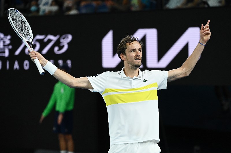 Daniil Medvedev celebrate