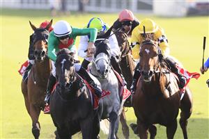 SYDNEY, AUSTRALIA - MARCH 06: Jay Ford on Missybeel wins race 9 the Sharp Extensive IT Aspiration Qualityduring Sydney Racing at Royal Randwick Racecourse on March 06, 2021 in Sydney, Australia. (Photo by Mark Evans/Getty Images)
