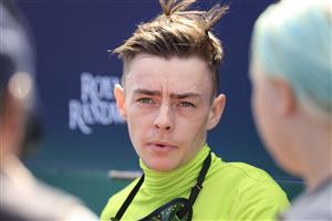 SYDNEY, AUSTRALIA - MARCH 06: Robbie Dolan on Vulpine returns to scale after winning race 6 the Fujitsu General Wenona Girl Quality during Sydney Racing at Royal Randwick Racecourse on March 06, 2021 in Sydney, Australia. (Photo by Mark Evans/Getty Images)