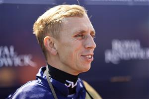 SYDNEY, AUSTRALIA - MARCH 06: Jean Van Overmeire looks on after winning race 3 the Yarraman Park Reisling Stakes on Glistening during Sydney Racing at Royal Randwick Racecourse on March 06, 2021 in Sydney, Australia. (Photo by Mark Evans/Getty Images)