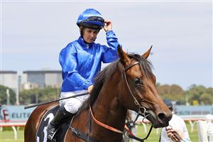 SYDNEY, AUSTRALIA - MARCH 06: Rachel King on Anamoe returns to scale after winning race 2 the UNSW Todman Stakes from Hugh Bowman on Profiteer during Sydney Racing at Royal Randwick Racecourse on March 06, 2021 in Sydney, Australia. (Photo by Mark Evans/Getty Images)