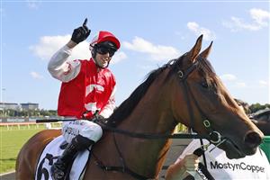 SYDNEY, AUSTRALIA - MARCH 06: Brenton Avdulla on Lion's Roar returns to scale after winning race 7 the Mostyn Copper Randwick Guineas during Sydney Racing at Royal Randwick Racecourse on March 06, 2021 in Sydney, Australia. (Getty)