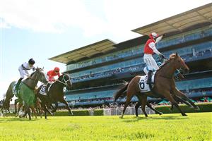 SYDNEY, AUSTRALIA - MARCH 06: Brenton Avdulla on Lion's Roar wins race 7 the Mostyn Copper Randwick Guineas during Sydney Racing at Royal Randwick Racecourse on March 06, 2021 in Sydney, Australia. (Getty)
