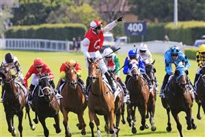 SYDNEY, AUSTRALIA - MARCH 06: Brenton Avdulla on Lion's Roar wins race 7 the Mostyn Copper Randwick Guineas during Sydney Racing at Royal Randwick Racecourse on March 06, 2021 in Sydney, Australia. (Getty)
