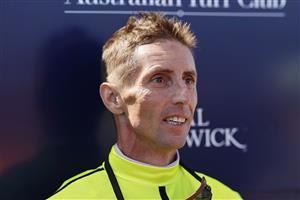 SYDNEY, AUSTRALIA - MARCH 06: Nash Rawiller on Eduardo returns to scale after winning race 5 the Hyland Race Colours from James McDonald on Nature Strip during Sydney Racing at Royal Randwick Racecourse on March 06, 2021 in Sydney, Australia. (Photo by Mark Evans/Getty Images)