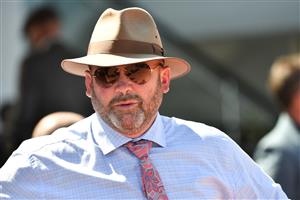 MELBOURNE, AUSTRALIA - MARCH 06: Trainer Peter Moody is seen after Lightsaber won Race 4, the Mss Security Sires, during Melbourne Racing at Flemington Racecourse on March 06, 2021. (Getty)