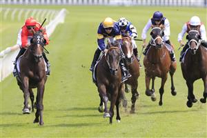 SYDNEY, AUSTRALIA - MARCH 06: Tommy Berry on Mount Popa wins race 4 the Randwick City Stakes during Sydney Racing at Royal Randwick Racecourse on March 06, 2021 in Sydney, Australia. (Photo by Mark Evans/Getty Images)