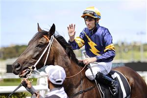 SYDNEY, AUSTRALIA - MARCH 06: Tommy Berry on Mount Popa returns to scale after winning race 4 the Randwick City Stakes during Sydney Racing at Royal Randwick Racecourse on March 06, 2021 in Sydney, Australia. (Photo by Mark Evans/Getty Images)