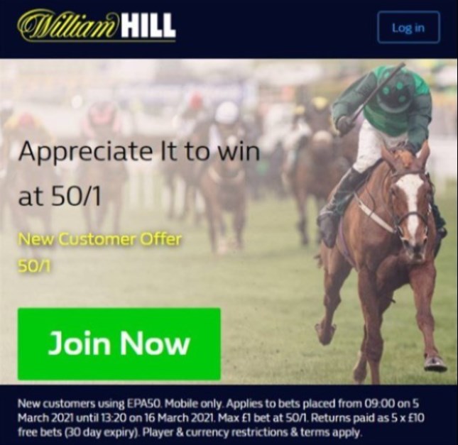 Appreciate It William Hill