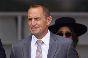 SYDNEY, AUSTRALIA - MARCH 13: Chris Waller looks on after winning race 4 with Toffee Tongue during Sydney Racing at Rosehill Gardens on March 13, 2021 in Sydney, Australia. (Photo by Mark Evans/Getty Images)