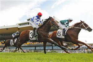 SYDNEY, AUSTRALIA - MARCH 13: James McDonald on Hungry Heart wins race 6 the Chandon Phar Lap Stakes during Sydney Racing at Rosehill Gardens on March 13, 2021 in Sydney, Australia. (Photo by Mark Evans/Getty Images)