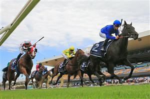 SYDNEY, AUSTRALIA - MARCH 13: James McDonald on Arcaded wins race 2 the Cerrone Magic Night Stakes during Sydney Racing at Rosehill Gardens on March 13, 2021 in Sydney, Australia. (Photo by Mark Evans/Getty Images)
