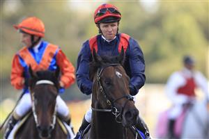 SYDNEY, AUSTRALIA - MARCH 13: Kerrin McEvoy on I Am Superman
returns to scale after winning race 8 the Hyland Race Colours Ajax Stakes during Sydney Racing at Rosehill Gardens on March 13, 2021 in Sydney, Australia. (Photo by Mark Evans/Getty Images)