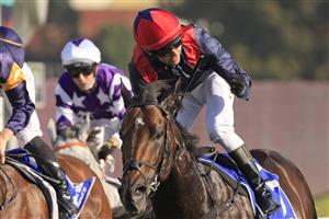 SYDNEY, AUSTRALIA - MARCH 13: Kerrin McEvoy on I Am Superman
wins race 8 the Hyland Race Colours Ajax Stakes during Sydney Racing at Rosehill Gardens on March 13, 2021 in Sydney, Australia. (Photo by Mark Evans/Getty Images)