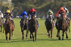 SYDNEY, AUSTRALIA - MARCH 13: Kerrin McEvoy on I Am Superman
wins race 8 the Hyland Race Colours Ajax Stakes during Sydney Racing at Rosehill Gardens on March 13, 2021 in Sydney, Australia. (Photo by Mark Evans/Getty Images)