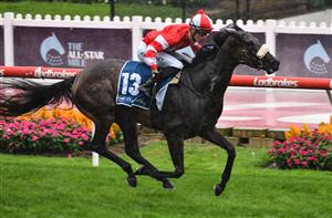 MELBOURNE, AUSTRALIA - MARCH 13: Patrick Moloney riding Fontein Diamond winning race 6, the Adapt Australia Country Mile Final, during Melbourne Racing All-Star Mile Day at Moonee Valley Racecourse on March 13, 2021 in Melbourne, Australia. (Photo by Vince Caligiuri/Getty Images)