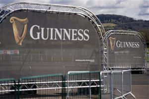 CHELTENHAM, ENGLAND - MARCH 16: The once location of the Guinness Village at Cheltenham Racecourse on March 16, 2021 in Cheltenham, England. Sporting venues around the UK remain under strict restrictions due to the Coronavirus Pandemic as Government social distancing laws prohibit spectators inside venues resulting in events being held behind closed doors. (Photo by Alan Crowhurst/Getty Images)