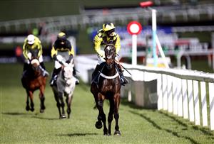 CHELTENHAM, ENGLAND - MARCH 16: Shishkin ridden by Nico de Boinville wins the Sporting Life Arkle Challenge Trophy Novices' Chase during day one of the Cheltenham Festival at Cheltenham Racecourse, on March 16, 2021 in Cheltenham, England. Sporting venues around the UK remain under strict restrictions due to the Coronavirus Pandemic as Government social distancing laws prohibit spectators inside venues resulting in events being held behind closed doors. (Photo by Tim Goode - Pool/Getty Images)