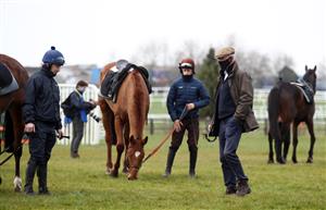 CHELTENHAM, ENGLAND - MARCH 18: Willie Mullins looks on ahead of day three of the Cheltenham Festival at Cheltenham Racecourse on March 18, 2021 in Cheltenham, England. Sporting venues around the UK remain under strict restrictions due to the Coronavirus Pandemic as Government social distancing laws prohibit spectators inside venues resulting in events being held behind closed doors. (Photo by Tim Goode - Pool/Getty Images)