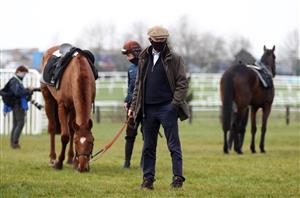 CHELTENHAM, ENGLAND - MARCH 18: Willie Mullins looks on ahead of day three of the Cheltenham Festival at Cheltenham Racecourse on March 18, 2021 in Cheltenham, England. Sporting venues around the UK remain under strict restrictions due to the Coronavirus Pandemic as Government social distancing laws prohibit spectators inside venues resulting in events being held behind closed doors. (Photo by Tim Goode - Pool/Getty Images)
