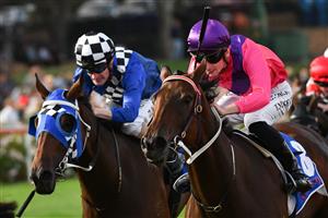 MELBOURNE, AUSTRALIA - MARCH 19: Teodore Nugent riding Green Ivy winning Race 3, the Ascend Sales Trophies Handicap, during Melbourne Racing at Moonee Valley Racecourse on March 19, 2021 in Melbourne, Australia. (Photo by Vince Caligiuri/Getty Images)