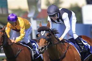 SYDNEY, AUSTRALIA - MARCH 27: Ryan Maloney on Isotope wins race 1 the Irresistible Pools & Spas Darby Munro Stakes during Golden Slipper Day at Rosehill Gardens on March 27, 2021 in Sydney, Australia. (Photo by Mark Evans/Getty Images)