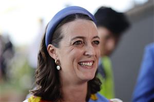 SYDNEY, AUSTRALIA - MARCH 27: Annabel Neasham looks on after winning the Rosehill Guineas with Mo'unga during Golden Slipper Day at Rosehill Gardens on March 27, 2021 in Sydney, Australia. (Getty)