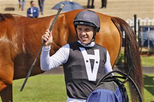 SYDNEY, AUSTRALIA - MARCH 27: Ryan Maloney on Isotope returns to scale after winning race 1 the Irresistible Pools & Spas Darby Munro Stakes during Golden Slipper Day at Rosehill Gardens on March 27, 2021 in Sydney, Australia. (Photo by Mark Evans/Getty Images)